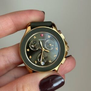 Michele Gold and Olive Watch